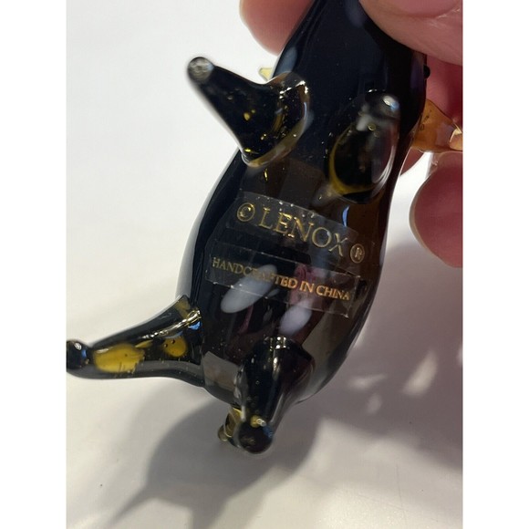 Set of 3 Lenox Art Glass Piggy Pigs Figurine - Picture 14 of 14